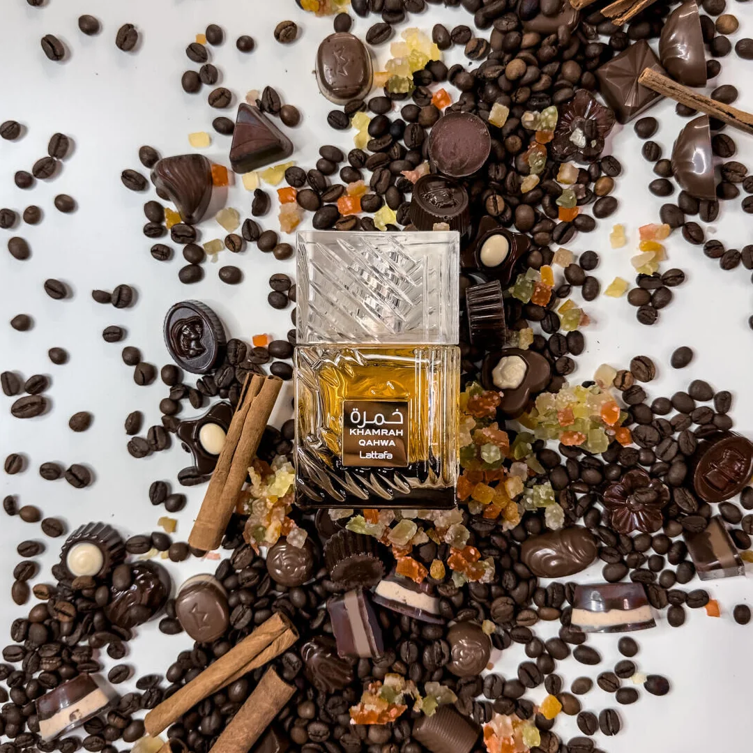 Lattafa Khamrah Qahwa Eau de Parfum – Perfume Unissex | Beijo na Pele
